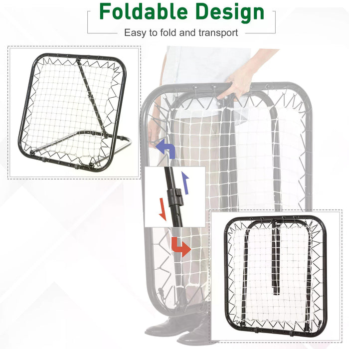 Rebounder Training Net - Angle Adjustable for Football, Baseball, Basketball Goal Practice - Ideal for Daily Sports Training Sessions