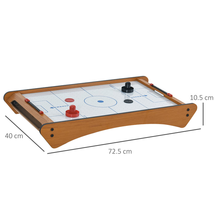 Mini Air Hockey Tabletop Game - Includes 2 Pucks, Pushers, Fan, Scoreboard Markings - Portable Entertainment for Family, Kids & Adults, Age 8+