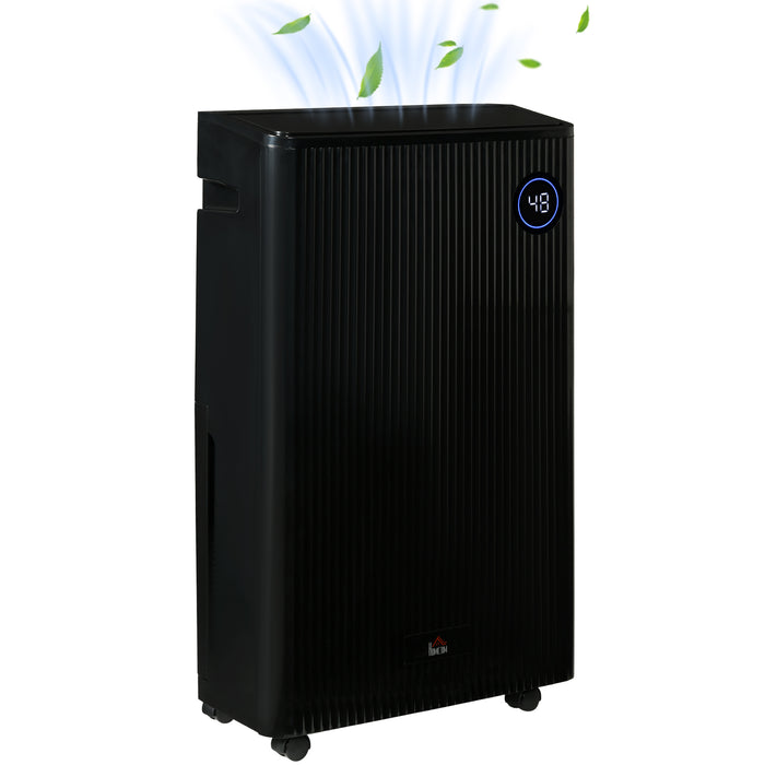 5500mL Large-Capacity Dehumidifier with Built-in Air Purifier - UVC Sterilization, Ionizer, 24-Hour Timer, 5 Operating Modes, 16L Daily Extraction - Ideal for Home Laundry Use, Sleek Black Design