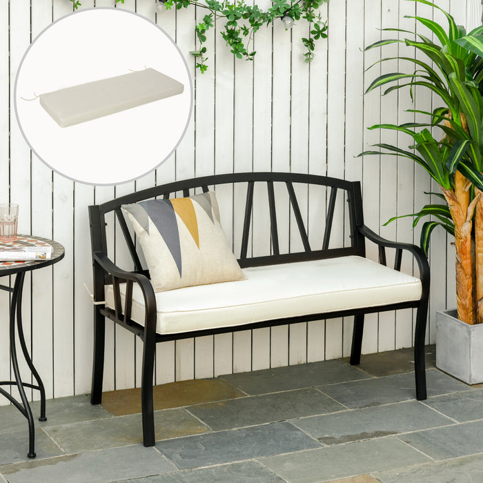 Outdoor Loveseat Comfort Pad - 2-Seater Garden Bench Cushion for Patio Swing and Furniture, Cream White - Suitable for Indoor & Outdoor Coziness