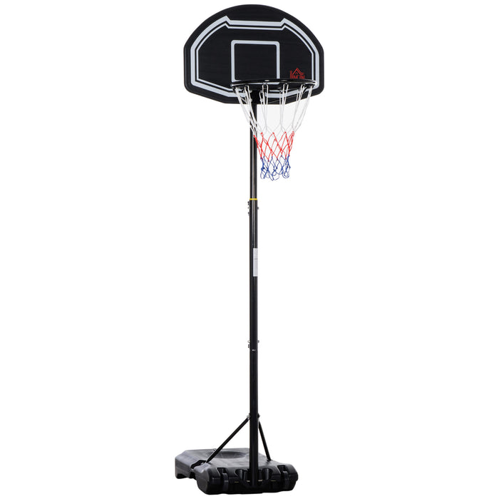 Portable Basketball System - Adjustable Hoop Stand with Wheels, Heavy-Duty Base - Ideal for Outdoor Sports and Recreation