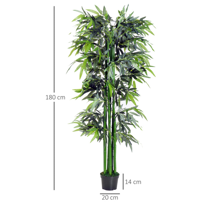 Artificial 6ft Bamboo Tree in a Pot - Lush Green Faux Plant for Decor - Ideal for Home and Office Aesthetics