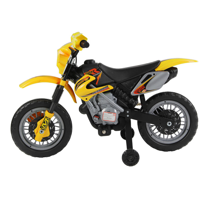 Kids Electric Motorbike - 6V Battery-Powered Ride-On Motorcycle, Yellow - Fun Outdoor Riding Toy for Children