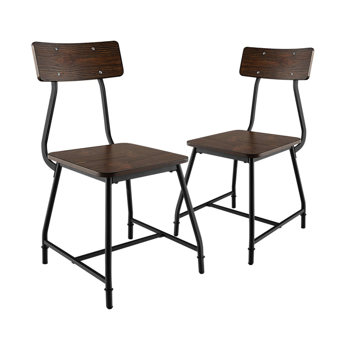 Set of 2 Dining Chairs - Robust Metal Legs, Kitchen Furniture - Perfect for Family Meal Times or Entertaining Guests