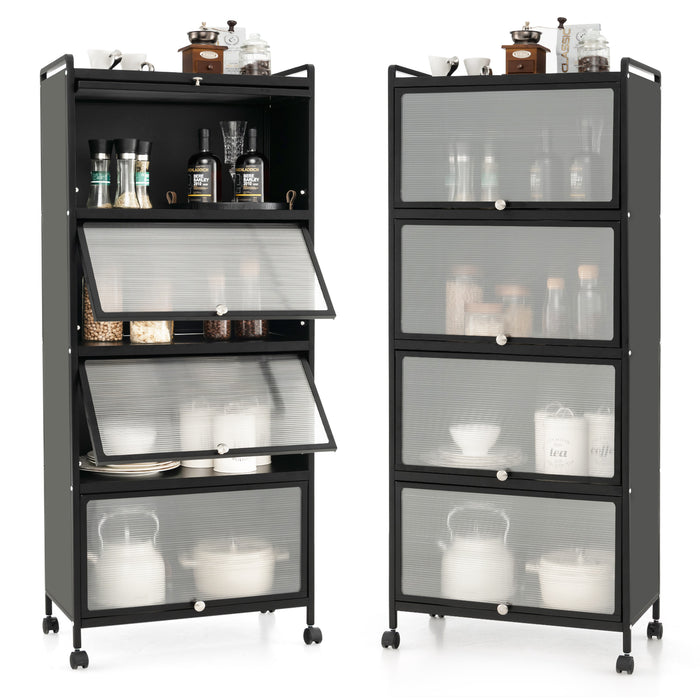 5-Tier Kitchen Rack - Black Baker's Storage Solution - Ideal for Chefs and Home Bakers