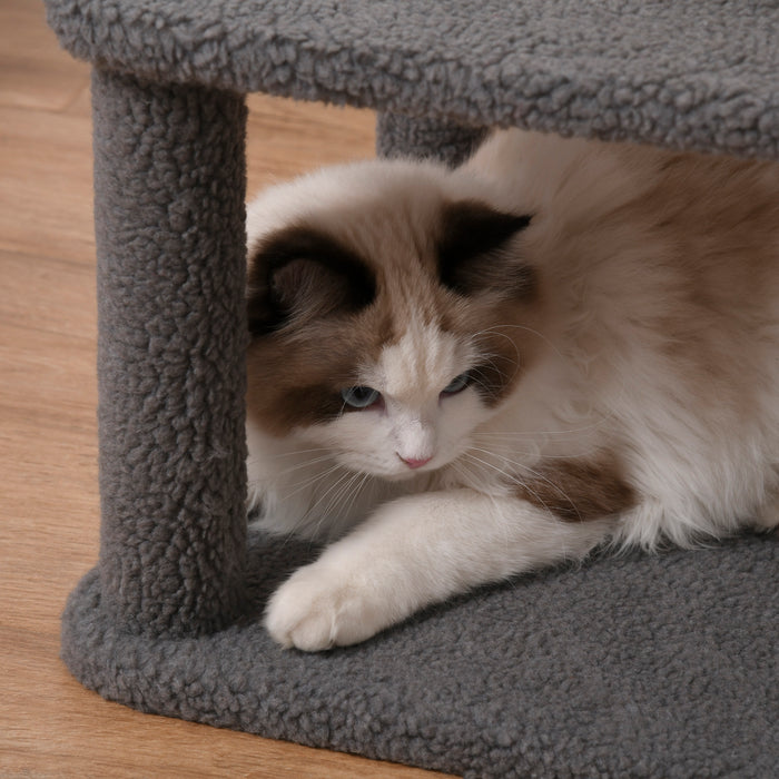 Cat Tree Kitten Tower - Multi-Level Activity Centre with Sisal Scratching Posts, Condo, Plush Perches, Grey - Ideal for Playful Cats and Kittens