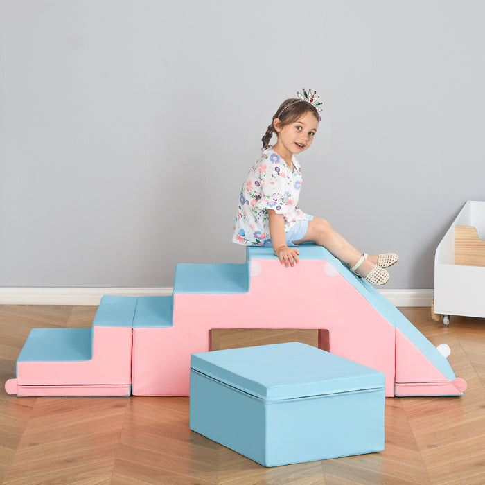 Soft Play 2-Piece Climber Set - Baby-Safe Foam Blocks for Indoor Play and Climbing - Enhances Gross Motor Skills for Toddlers Ages 1-3