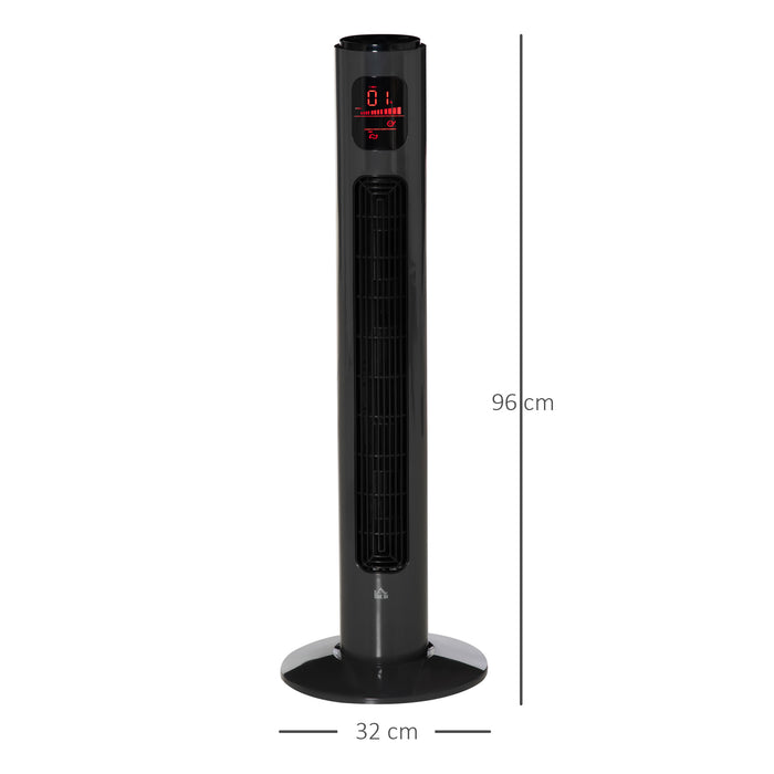 38'' Freestanding Tower Fan with LED Display - 3 Speeds, 3 Modes, 70° Oscillation, 12-Hour Timer - Includes 5M Remote Control, Ideal for Home Cooling