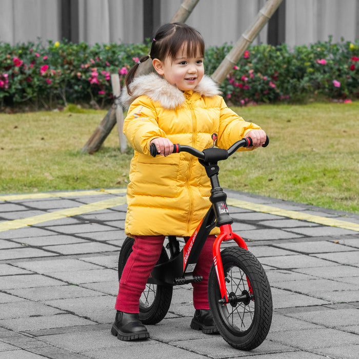 Kids Balance Bike 30cm - No-Pedal Design with Air-Filled Tires, Adjustable Handlebars & Padded Seat - Perfect Training Cycle for Toddlers Ages 3-6