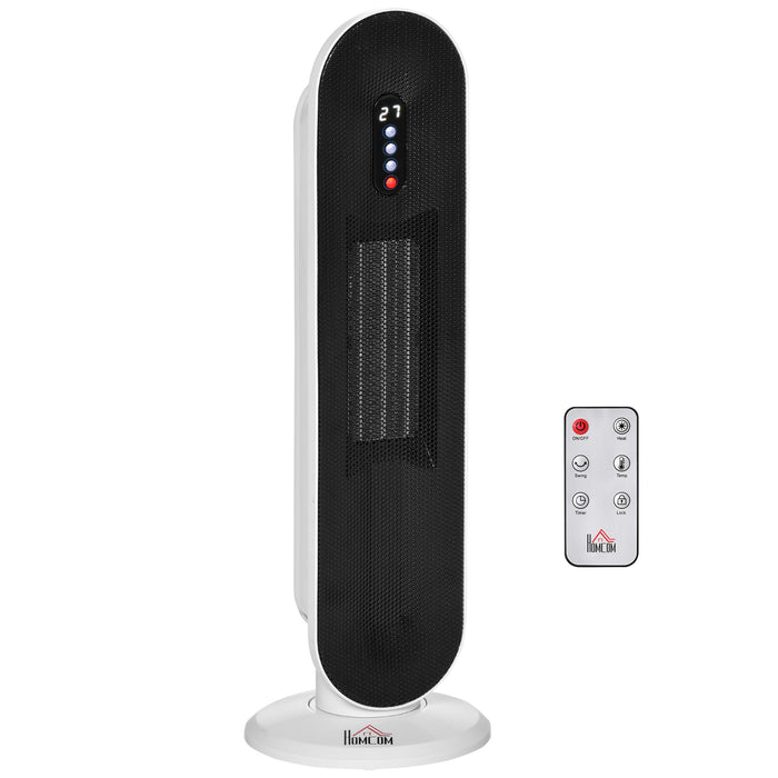 Ceramic Indoor Tower Space Heater with Oscillation - Remote Controlled, Timer & Safety Features, 1200W/2000W Power - Ideal for Home Heating & Safety Conscious Users