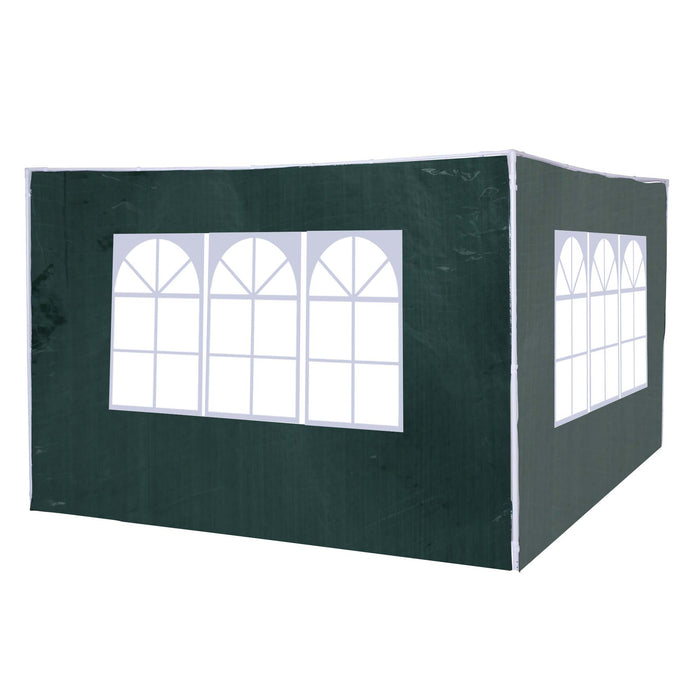 3 Meters Canopy Gazebo Side Panel - Exchangeable Marquee Wall Panels in Green - Ideal for Outdoor Events and Garden Shelter