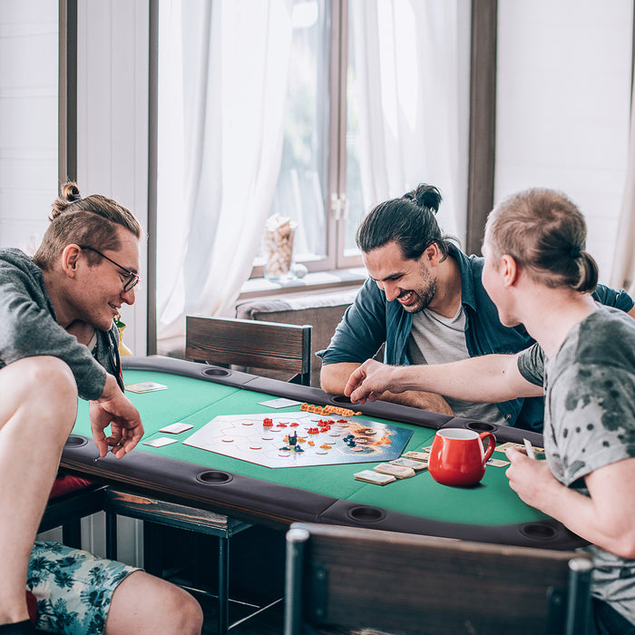 Classic Folding Poker Table - 200x90 cm Size with Carrying Bag - Ideal for Home Games and Casino Nights