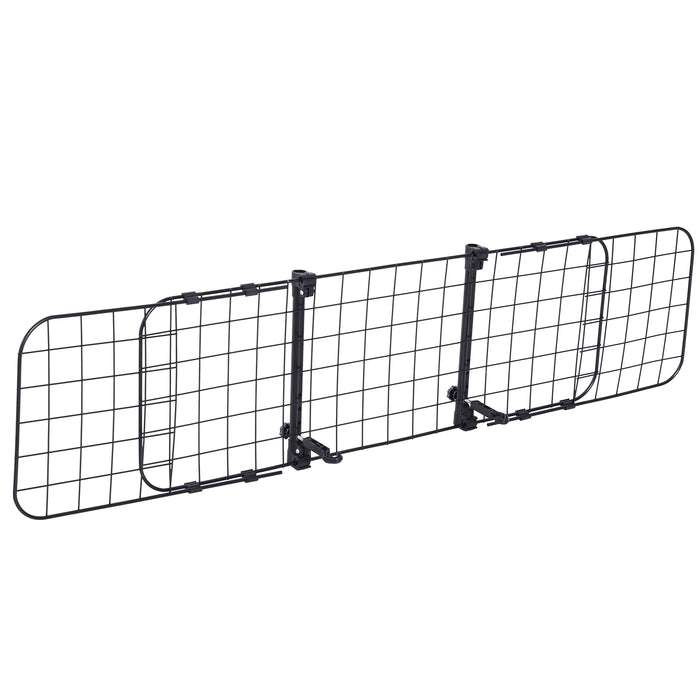 Adjustable Heavy Duty Car Barrier for Pets - 91-145cm Width x 30cm Height, Secure & Durable Design in Black - Ideal for Travel Safety and Keeping Dogs Restrained in Vehicles