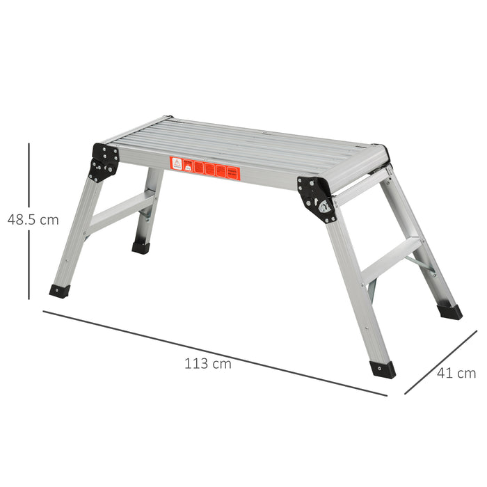 Professional Aluminum Folding Workbench - 109cm Length, 40cm Width, 50cm Height Portable Stand - Ideal for Contractors and DIY Enthusiasts