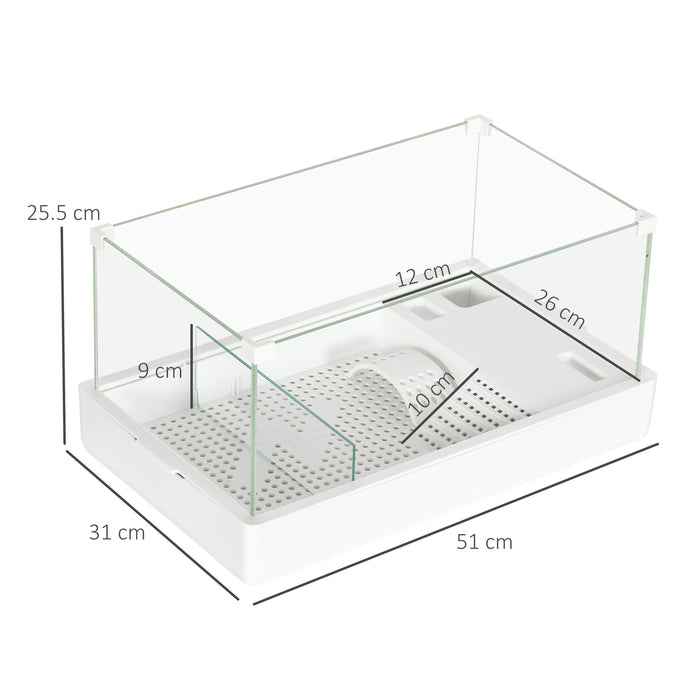 50-gallon Turtle Haven - Glass Aquarium with Basking Area & Filtered Environment - Perfect for Terrapins & Reptile Enthusiasts