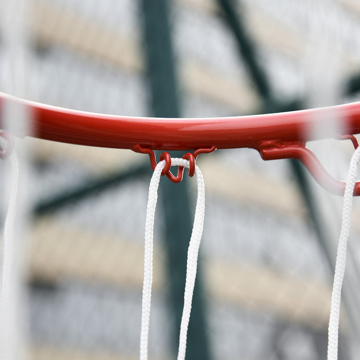 Adjustable Basketball Hoop Stand with Sturdy Steel Frame - Black/Red, Perfect for Outdoor Games - Ideal for Home Court & Player Training