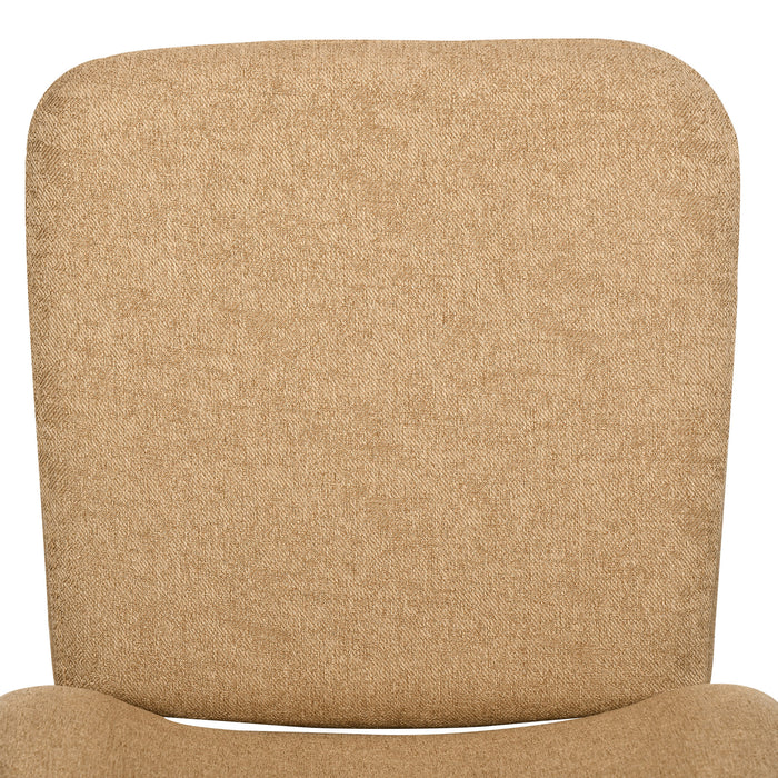 Linen-Touch Upholstered Bar Chairs Set of 4 - Comfortable Kitchen Stools with Backs and Steel Legs, Light Brown - Ideal for Dining Room and Kitchen Island Seating