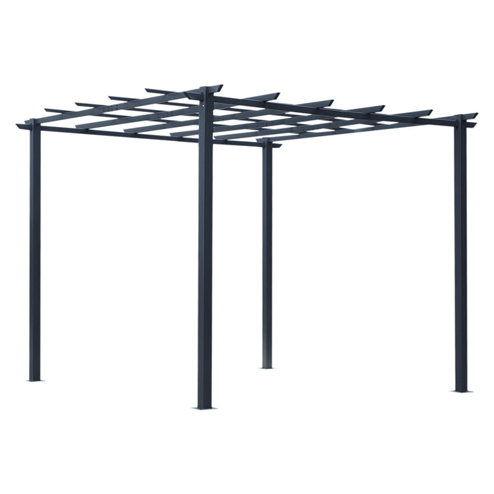 Metal Pergola Gazebo - 3x3 Meter Size for Grape Trellis and Climbing Plants - Durable Sun Shelter and Garden Arbor