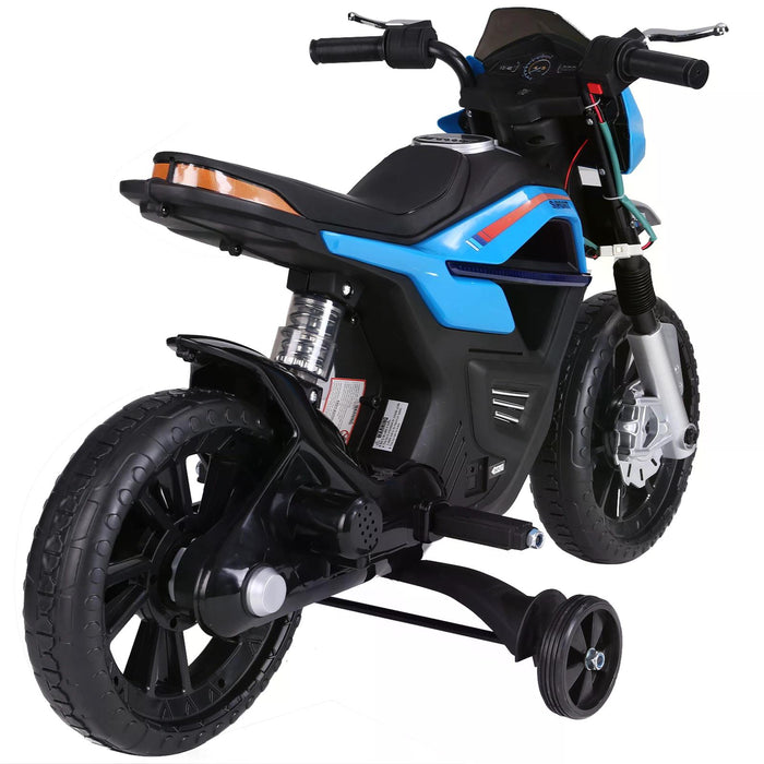 Kids Motorbike Scooter - 6V Electric Ride On with Brake Lights and Music - Ideal for Toddlers and Young Children