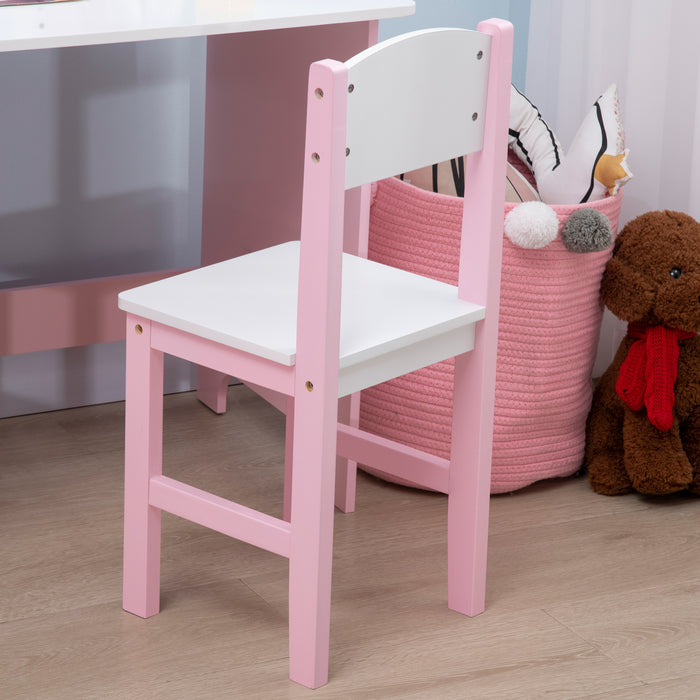 Kids Playtime Furniture - Two-Piece Pink Table and Chair Set with Whiteboard Top - Perfect for Creative Toddlers