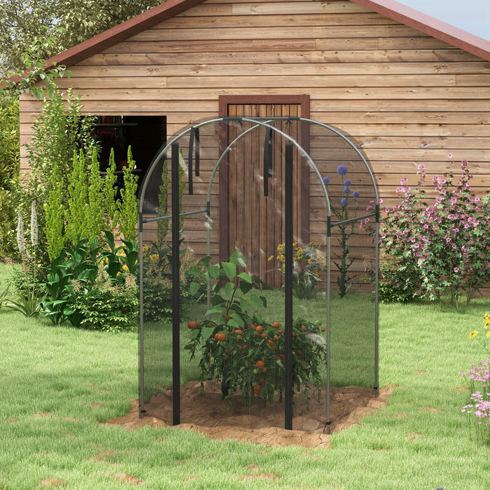 Galvanised Steel Fruit Cage - Sturdy Plant Protection Tent with Zipped Entry, 1.2 x 1.2 x 1.9m - Ideal for Gardeners, Keeps Birds & Pests Out