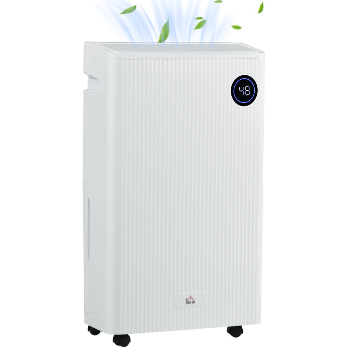 5500mL Dehumidifier with Air Purifier - UVC, Ionizer, 24-Hour Timer, 5 Operation Modes, 16L Daily Capacity - Ideal for Home Laundry Use, White