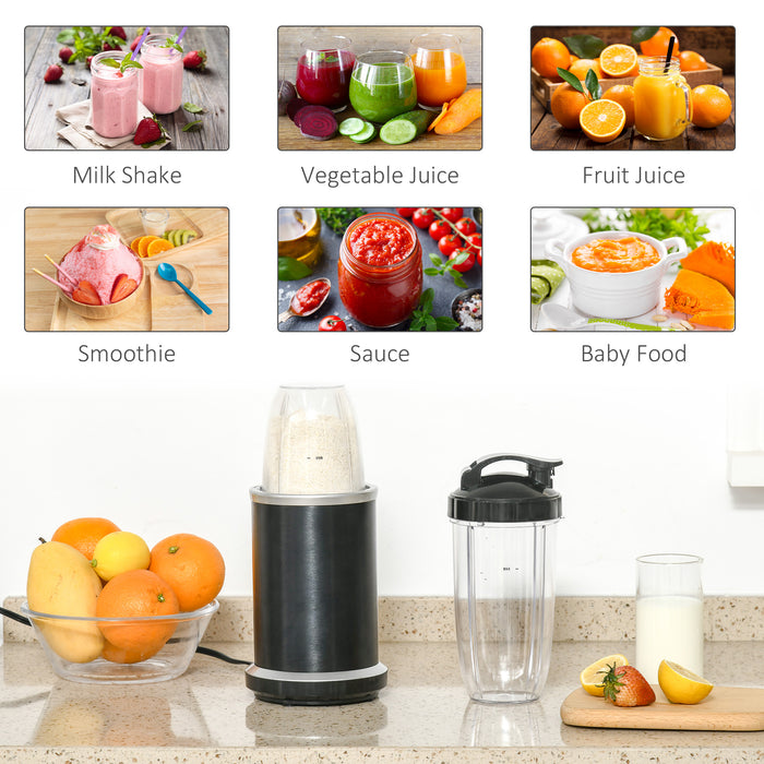 1000W Blender Smoothie Maker - High-Speed Countertop Blender with 0.7L & 0.35L BPA-Free Cups, Ice-Crushing Cross Blade - Ideal for Fruit, Vegetable Smoothies & Frozen Drinks