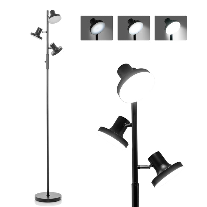 Tree Lamp - Freestanding Fixture with 3 Angle Adjustable LED Lights - Perfect for Variety Lighting Needs