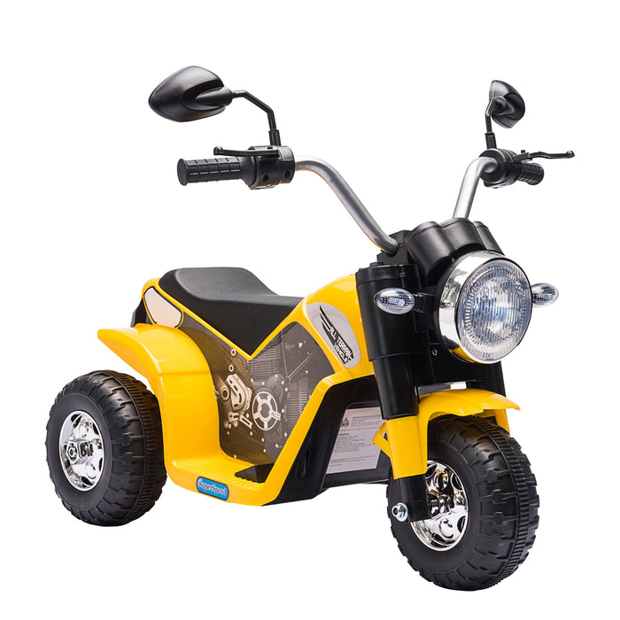 Kids Electric Motorcycle - 3-Wheeled Ride-On Motorbike with Battery, Headlights & Horn - Perfect for Toddlers 18-36 Months in Bright Yellow