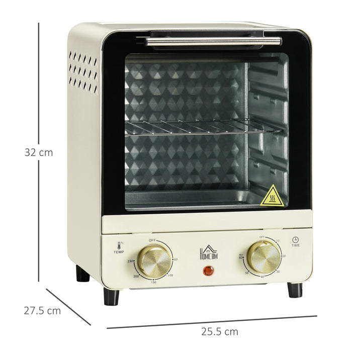 Convection Mini Oven & Grill - 15L Electric Kitchen Appliance with Adjustable Temperature, Timer, and Accessories - Perfect for Small Spaces and Efficient Baking