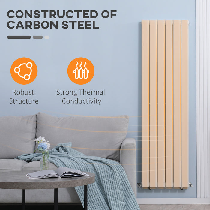 46 x 160cm Water-Filled Space Heater - Horizontal Designer Radiator for Quick Heating - Ideal for Living Rooms, Studies, and Bathrooms