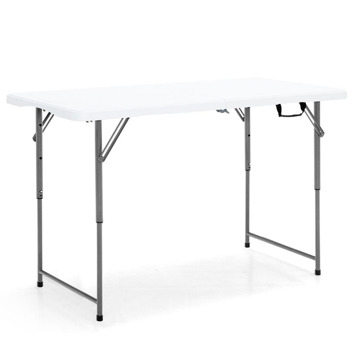 Compact Picnic Table - Portable and Bi-fold Design with 3-Level Height Adjustment - Perfect for Outdoor Events and Family Gatherings