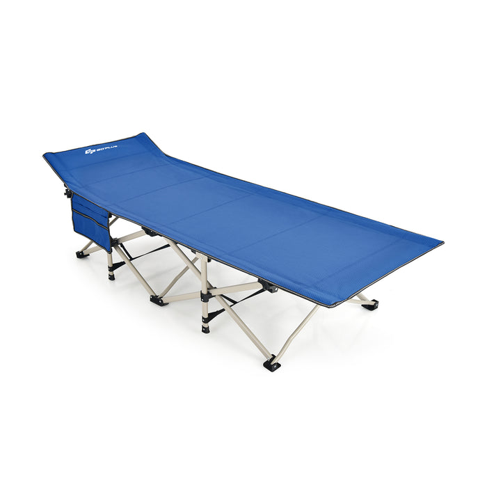 Oversized Portable Folding Camping Bed - With Carry Bag and Fireplace Accessories for Travel - Perfect for Outdoor Enthusiasts, Blue Color