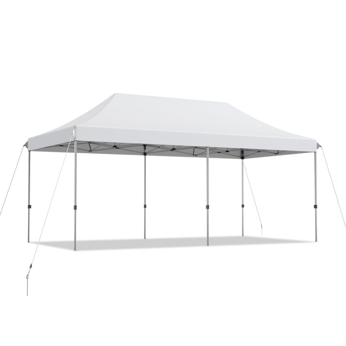 Pop Up Gazebo 6x3m - Adjustable Height, Wheeled Storage Bag, Blue Color - Perfect Solutions for Outdoor Gatherings and Events