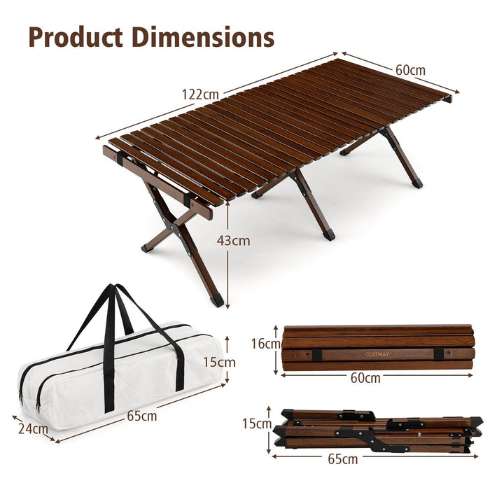 Portable Folding Table - Ideal for Camping, BBQs, and Coffee Times - Comes with Convenient Carry Bag for Outdoor Enthusiasts