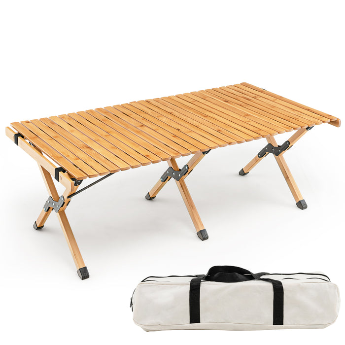 Portable Folding Table - Ideal for Camping, BBQs, and Coffee Times - Comes with Convenient Carry Bag for Outdoor Enthusiasts