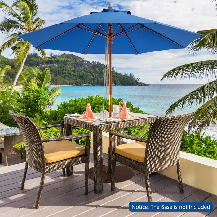 Garden Parasol 2.83M - Adjustable Umbrella with 3-Gear Position in Blue - Perfect for Outdoor Sun Protection