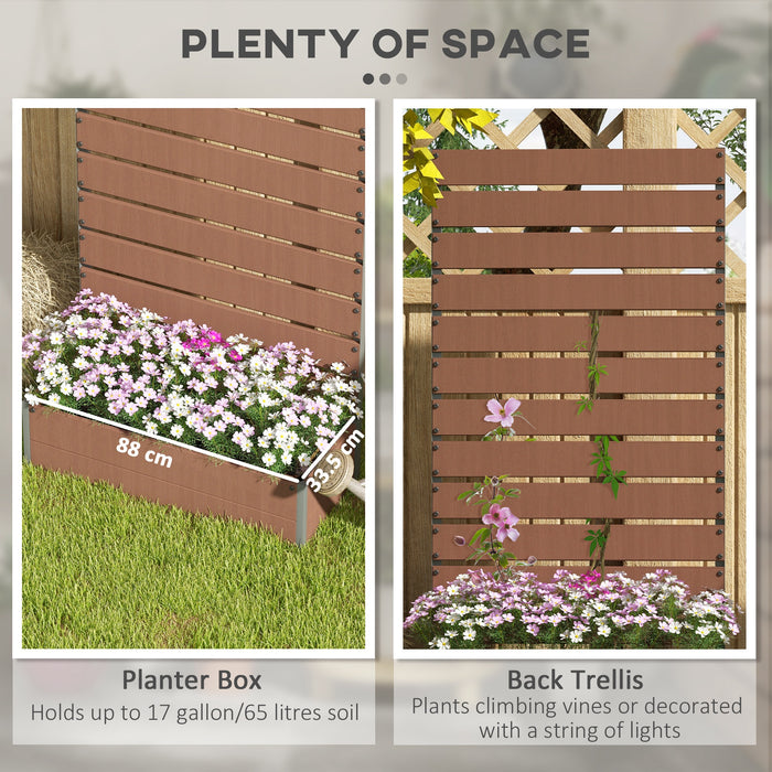 Raised Garden Bed with Trellis - Climbing Plant & Vine-Friendly Planter Box, Built-In Drainage - Ideal for Outdoor Gardening & Decor