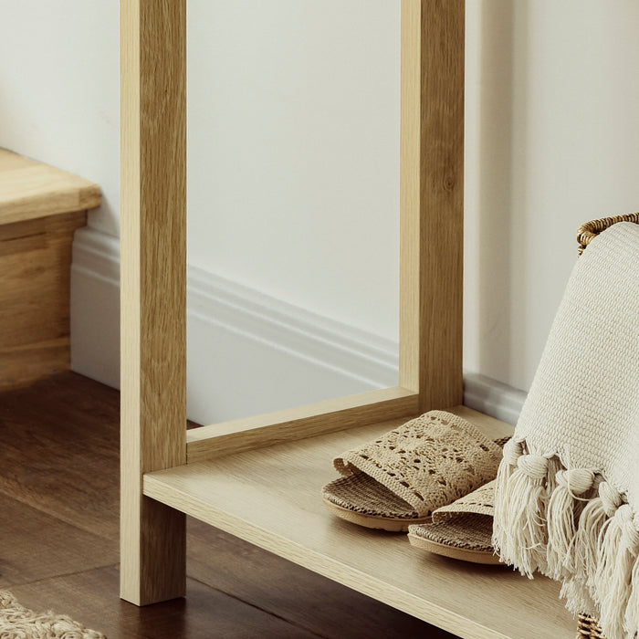 Hallway Console Storage Desk - Sofa Table with Drawer and Shelf - Ideal for Entryway, Living Room, or Bedroom Spaces