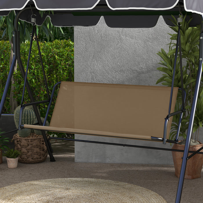 Garden Swing Bench Cover - Weather-Resistant Replacement Seat Cover for 2-3 Seater - 115x48x48cm in Elegant Beige