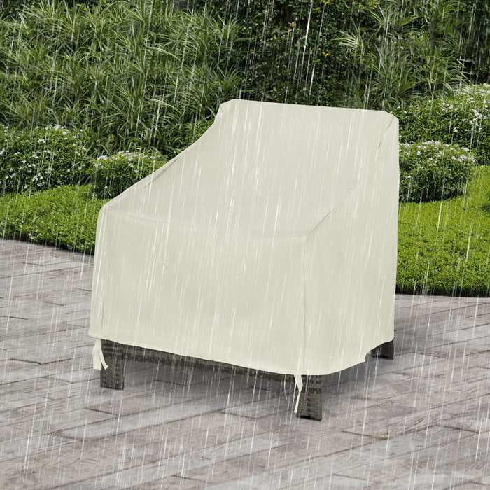 Waterproof 600D Oxford Cloth Furniture Cover - Heavy-Duty Outdoor Patio Chair Protector, 68x87x44-77cm - Shields Single Chairs from Weather Elements