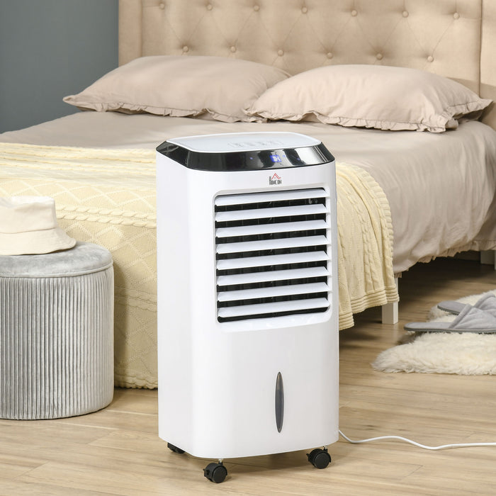 Evaporative Anion Ice Cooling Fan - Portable Air Cooler with Water Conditioner & Humidifier Features - Ideal for Home Bedroom Comfort with Remote Control and Timer