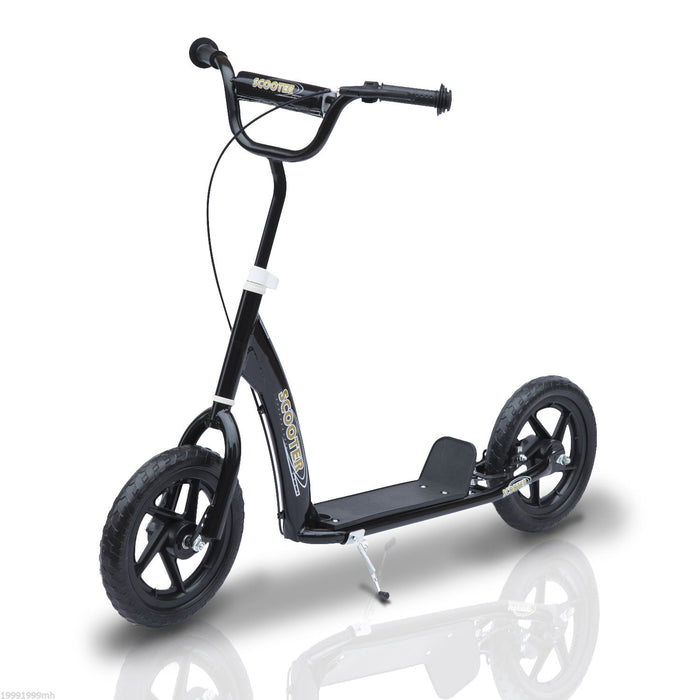 12" Tyres Scooter - Black Compact City Ride - Perfect for Urban Commuters and Quick Trips