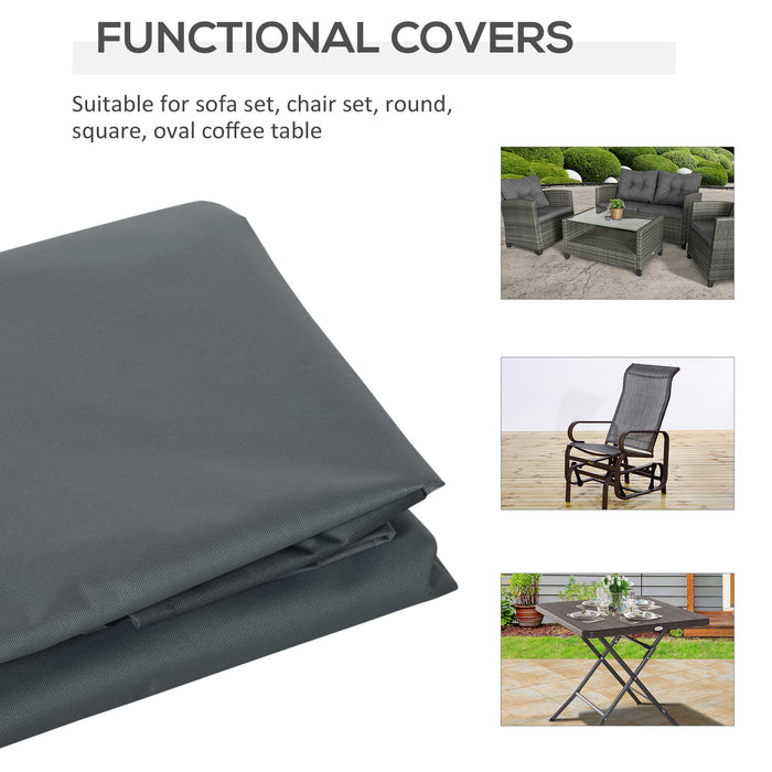 Rectangular Patio Chair Cover - Durable 600D Oxford Fabric, Water & UV Resistant - Protects Rattan Loungers from Elements, 200x86x82cm