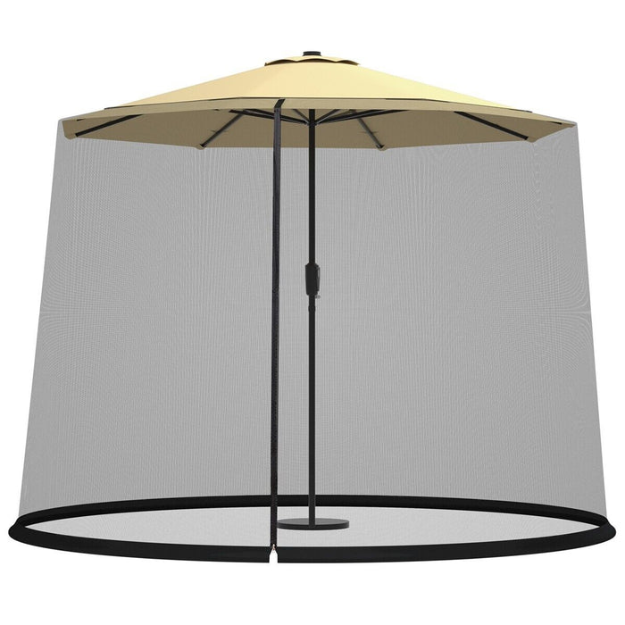 Outdoor Patio Umbrella 2.7M-3M(9FT-10FT) - Mosquito Netting for Extra Protection - Ideal for Patios and Outdoor Spaces