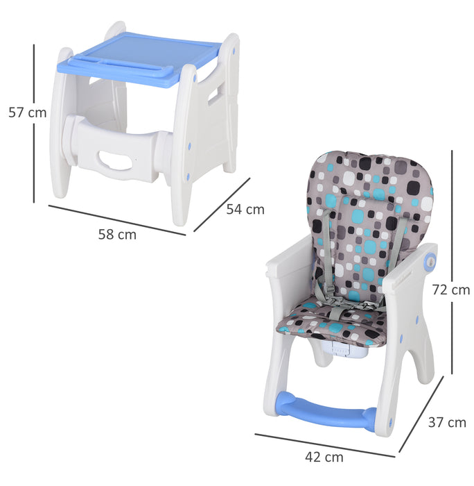 HDPE Baby Booster - 3-in-1 Convertible High Chair in Blue - Ideal for Feeding, Playtime, and Growing Toddlers