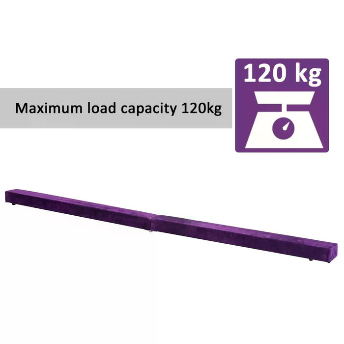 Gymnastics Balance Beam Trainer - 2.4m Length, Durable Purple Equipment - Ideal for Training & Skill Development