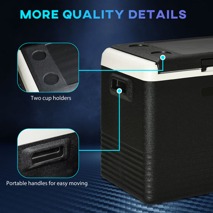 50L Portable Car Refrigerator and Freezer - Compressor Cooling Cooler Box with 12/24V DC & 110-240V AC, Down to -20℃ - Ideal for Camping and Road Trips