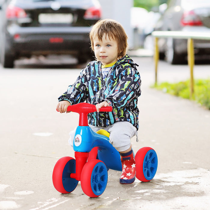 Toddler Training Walker - Balance Ride-On Toy with Durable Rubber Wheels, Blue - Ideal for Developing Coordination Skills