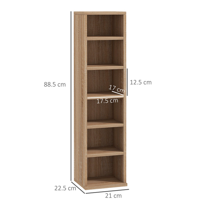 Adjustable CD Media Storage Tower - Display Shelf Unit with Versatile Shelves, Twin-Pack - Ideal for Organizing Movies, Games, and Music Collections